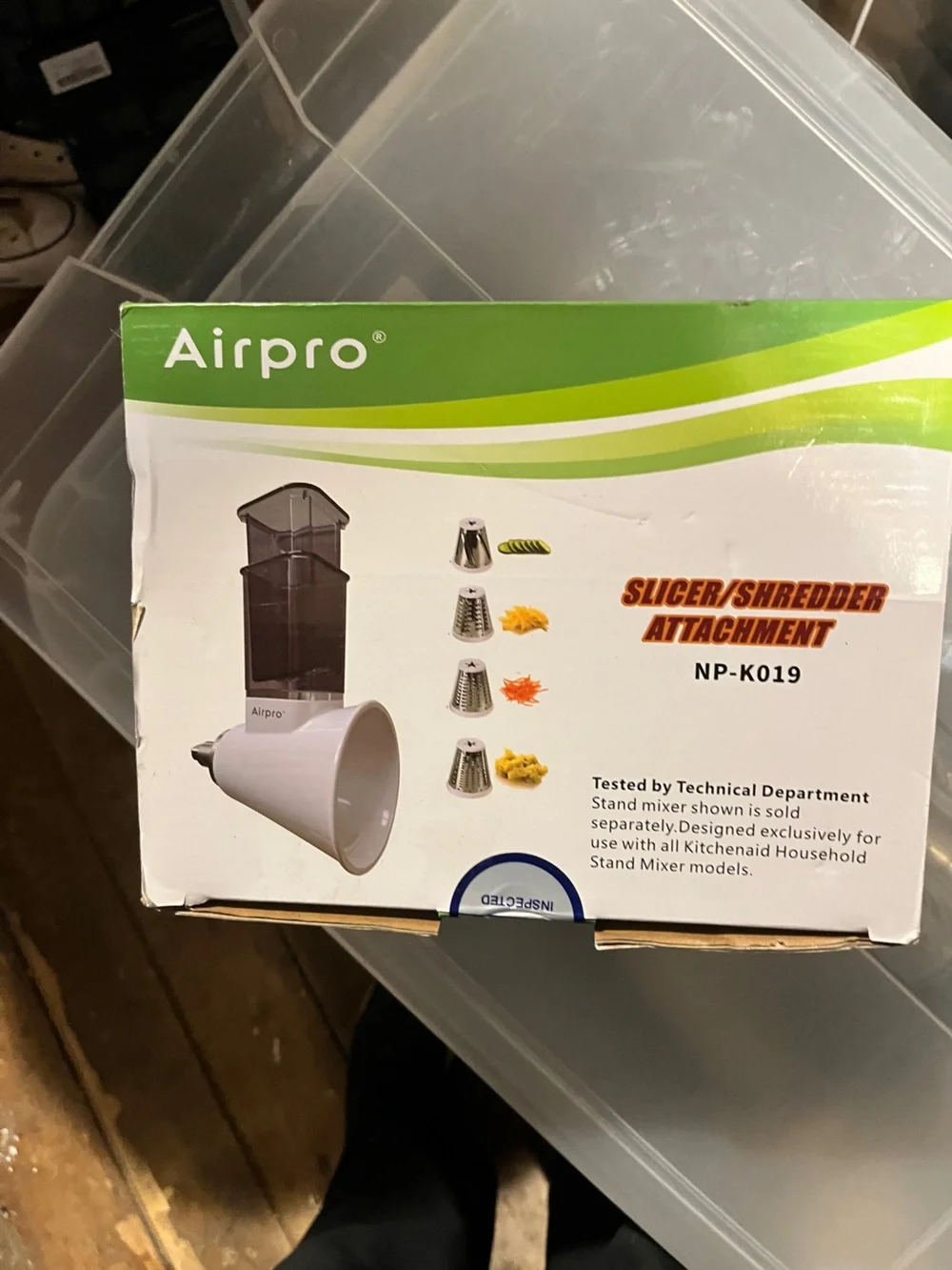 Air pro White Slicer/Shredder Attachment - NP-K019 for kitchen aid